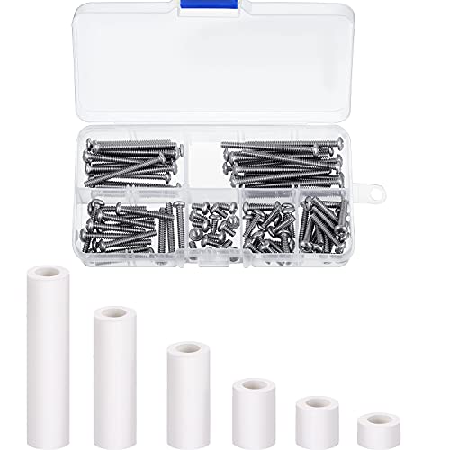 Zonon 150 Pcs Outlet Spacers Electrical Extender Kit Screw Spacers, White - color: White