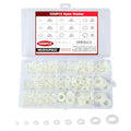1200Pcs Nylon Flat Washer Assortment Kit, 8 Sizes M2-M10, White