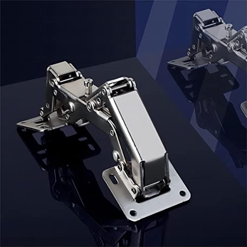 Qrity 2X Pack of Big Kitchen Cabinet Door Hinges Cupboard Door 170 Degree Hinges + 16 Fixing Screws - Large Angle Door Hinges - No Slot Required - Easy to Install (Pack of 2) - size: 2 Pcs Hinges (Pack of 2)