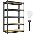 REIBII Storage Shelves with Smooth Edges for Garage Basement Shed Pantry - size: 28"W x 12"D x 59.8"H