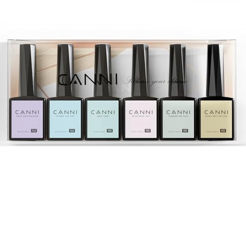 CANNI 6Pcs 9ml Hema-Free Nail Dehydrator Primer, Base Coat Reinforce Diamond Gel Top Coat and Matte Top Coat Gel Nail Polish Set, Soak Off LED Nail Gel Polish Set Nail Art Starter Manicure Salon - color: Clear