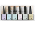 CANNI 6Pcs 9ml Hema-Free Nail Dehydrator Primer, Base Coat Reinforce Diamond Gel Top Coat and Matte Top Coat Gel Nail Polish Set, Soak Off LED Nail Gel Polish Set Nail Art Starter Manicure Salon - color: Clear