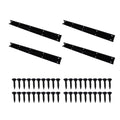 Long L Bracket,ULIFESTAR Black Corner Brace Brackets,Iron Corner Brackets,Thickness 2mm,Heavy Duty Shelf Bracket,Metal Right Angle Bracket for Wood,430*30mm/16.93*1.18'' 4 PCS - size: 430*30mm/16.93*1.18''