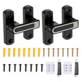 uxcell 2Pcs Barn Door Lock, Zinc Alloy 90/180 Degree Flip Gate Latches, Adjustable Security Sliding Door Latch Lock with Screws for Cabinet, Window, Garden, Black Night Light with Sticker - color: Black(Night Light)