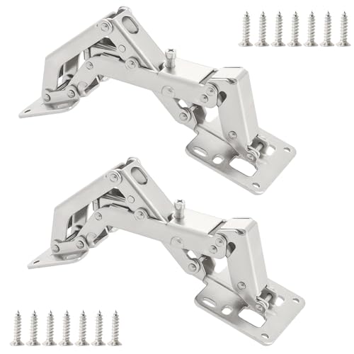Qrity 2X Soft Close Hinges with Screws 175° Hydraulic Cabinet Doors Hinge - size: 2 Pcs Hinges-Slow Close