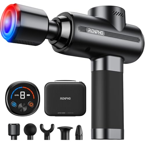 RENPHO Active Thermacool 2 Massage Gun with Intuitive Heat and Cold Control - color: Classic Black
