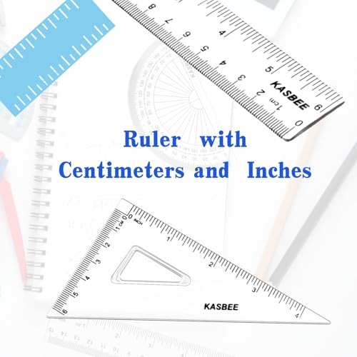 Triangular Ruler Set, 4PCS Geometry Set, Professional Drafting Tools