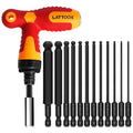 Metric Ball End Hex Bit Set with T Handle Ratchet Driver - style: 12PCS Ball Hex Bits+T Handle