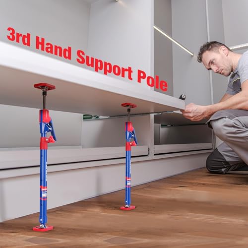 WORKPRO Cabinet Jacks, 23-5/8" to 45-1/4" Adjustable Support Pole, 2-Pack - size: Medium-23.6"-45.3" 2PC