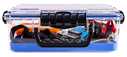 Plano Guide Series 3700 Field Box Waterproof Case, Blue, Large, Waterproof Dry Box with Wrist Strap for Boat, Kayak, and Camping, Outdoor Gear Storage, One Size - style: 3700