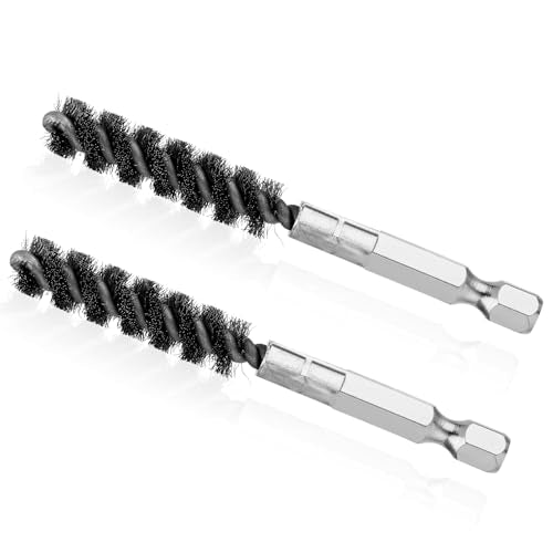 Bremorou 2 Pcs Golf Clubs Head Hosel Brush Golf Brush and Groove Cleaner Golfs Club Cleaning Wire Brushes for Drill Golfs Shaft Ferrules Hex Shank Handle Electric Stainless Steel Attachments