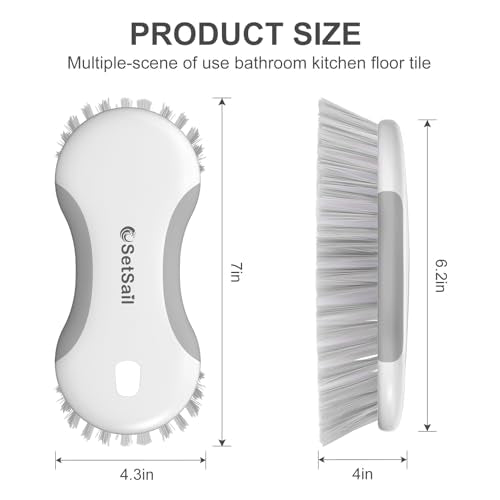 SetSail Multi-Purpose Scrub Brush of 2 Pack, Gray - color: Gray