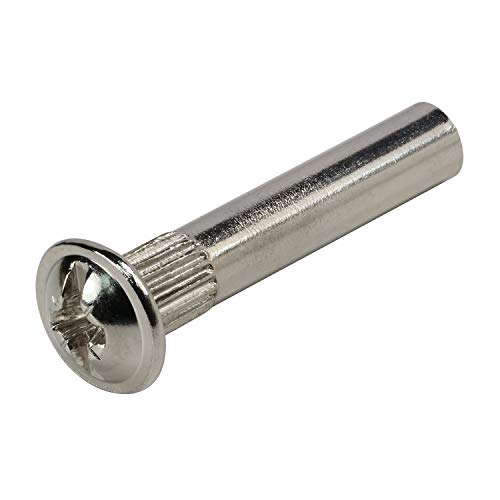 25 Pack Multipurpose Furniture Screws Cabinet Panel Connector Binding Barrels, 27mm (1-1/16") Sleeve with 16mm (5/8") Universal Head Inter Screws, M4 Bolts