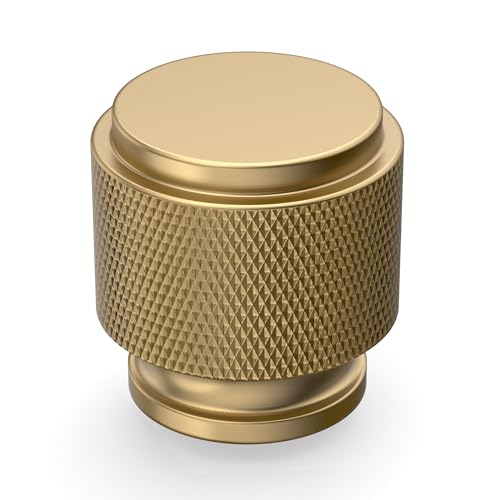 Asidrama 10 Pack Champagne Bronze Zinc Alloy Knurled Dresser Knobs Cabinet Hardware for Dresser Drawers - color: Champagne Bronze, style: 10 Pack