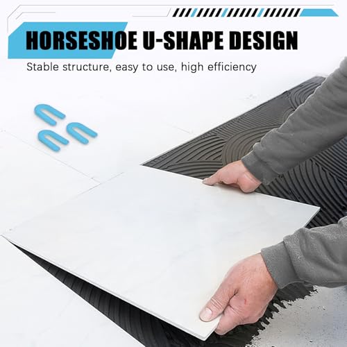 200 Horseshoe Tile Spacers, 1/16-Inch U-Shaped Plastic Spacers for Tile Leveling System Floor Wall Tile Installation - size: 1/16"-200 Pcs