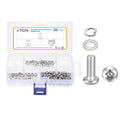 DTGN M3-0.5x8 Phillips Pan Head Machine Screw W/Washer 304 Silver 300pcs - size: M3-0.5x8mm