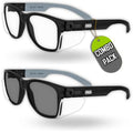 MAGID Gemstone Y50 Performance Anti-Fog Safety Glasses with Side Shields - color: Combo Lens | Clear & Gray, size: 2 Pairs