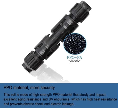 100PCS/50 Pairs Solar Connectors M-C-4 Male/Female IP67 Waterproof Solar Panel Cable Connectors with 2 PCS Spanners - color: 50pair MC4+1pair Spanner