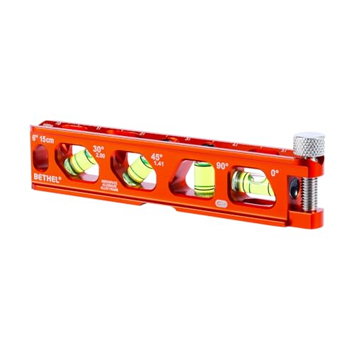 BETHEL 6 Inch Magnetic Torpedo Level Aluminum Alloy Leveltool Orange - color: Orange 6in
