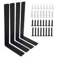 1/4" Thk Heavy Duty Shelf Brackets, 12.25" X 6.25", 4 Pack - Max. 110lb - size: 12.25"X6.25"