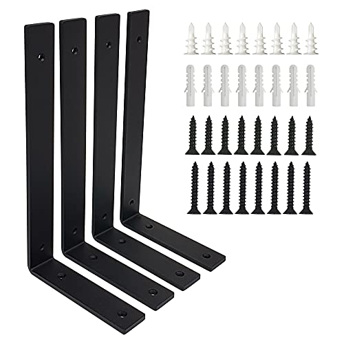 1/4" Thk Heavy Duty Shelf Brackets, 12.25" X 6.25", 4 Pack - Max. 110lb - size: 12.25"X6.25"