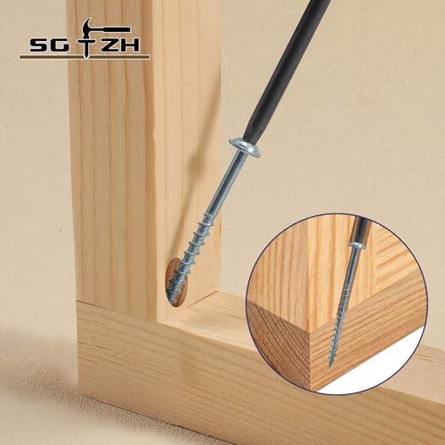 Pocket Hole Screws #8 x 1 Inch (427Pcs) 2lb. Carbon Steel, Zinc Plated, Washer Head, Coarse Thread, Square Drive,150MM Drive Bit Included - color: Zinc Plated, size: #8 x 1"