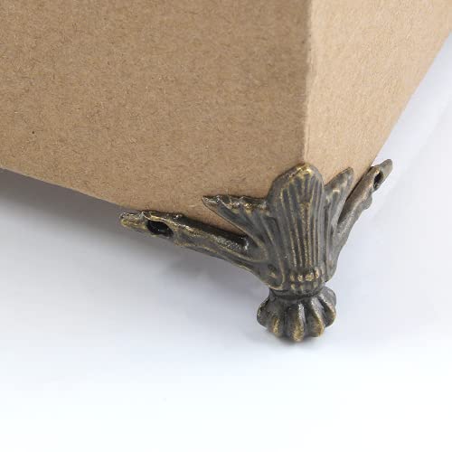 Zorfeter 20 Pcs Antique Brass Box Legs, Style4, Bronze - color: Bronze, size: Style4