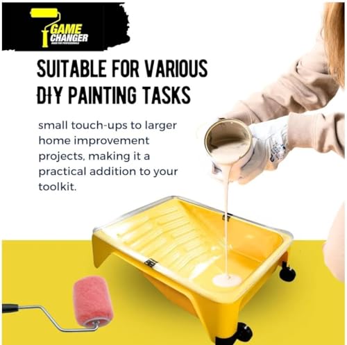 Game Changer Paint Tray Replacement Tray Liners – Disposable Liners, Textured Surface, 1.2 Gallon Capacity (Pack of 3 Liners)