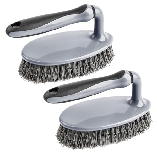 MR.SIGA Heavy Duty Scrub Brush with Comfortable Grip for Bathroom Shower