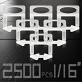 Tile Leveling System 2500 Piece 1/16" tile Clips, Tile Leveler Clips Tools for Floor Wall Ceramic Stone and Porcelain Tile Installation - size: 2500pcs 1.5mm tile leveling spacers