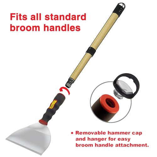 IVY Classic 23075 6" Heavy-Duty Bent Pole Scraper with Stainless Steel Blade, 1-Pack - style: 7" BENT POLE SCRAPER