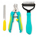 3-Piece Pet Grooming Kit with Rake, Clipper and File - color: Dopamine colors-3 PCS