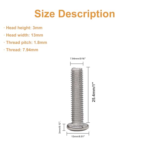 10pcs 5/16-18 x 1-1/2 Inch Rivet Countersunk Socket Cap Bolts Screws Connecting 304 Stainless Steel - size: 5/16-18 x 1-1/2" 10pcs