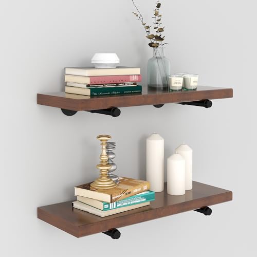 Industrial Pipe Shelf Brackets for 10 Inches Board, Heavy Duty Wall Mounted Metal Shelving Brackets for DIY Floating Shelves (8 Pack) - size: 10 Inch 8 Pack