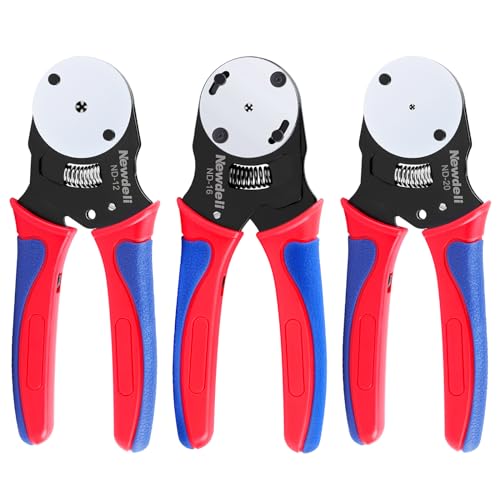 Newdeli Deutsch Crimp Tool 12-22AWG Closed Barrel Crimper - 4 Way Indent 8 Impression Type for Deutsch Solid Contacts - Deutsch Pin Crimper