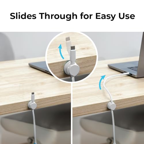 Travel Depot Cable Management Magnetic Snap Organizer 6-Pack, White - color: White