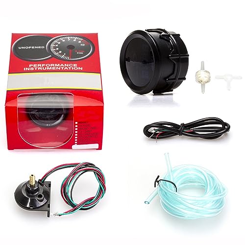 AUCELI Car Digital Boost Gauge Bar, Universal Meter Kit, 2" 52mm & Blue LED Light Display - style: Boost Gauge Bar