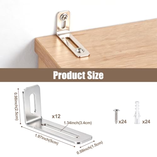 12 Pack Furniture Anchors for Baby Proofing, Furniture Wall Straps - color: Silver Furniture Anchors - 12 Pack