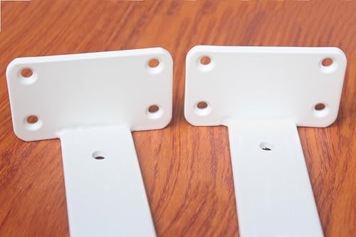 2 Pack - 11 inch White Hidden L Shelf Bracket (1/5 Inch Thicked) Iron Floating Shelf Brackets Rustic Industrial Metal Brackets for Shelf Support - size: 11 Inch, style: White 2 Pack
