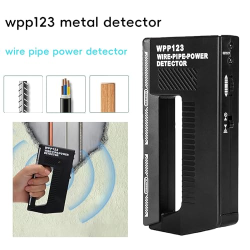 WPP123 High Sensitivity in-Wall Detector, Metal Detector, Wire Detector, Adjustable Alarm, Multi-Functional Scanner, Suitable for Adults, Durable Plastic Body, Black