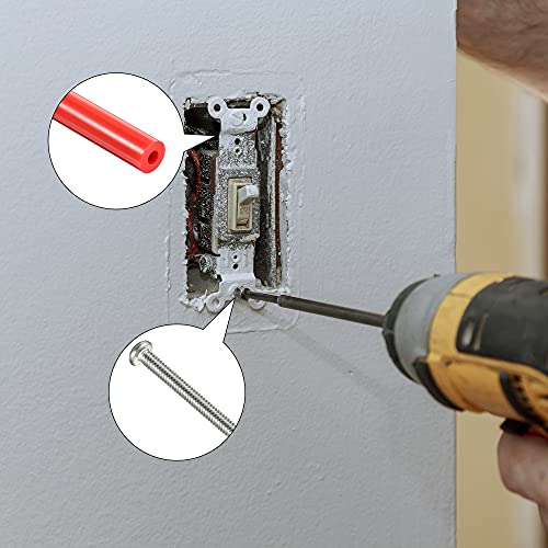 Zonon 150 Pcs Outlet Spacers Electrical Extender Kit Screw Spacers, Red - color: Red