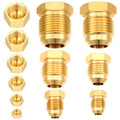 MorningRo 6 Pcs Flare Plug SAE 45 Degree+ 6 Pcs Brass Cap Assortment Kits