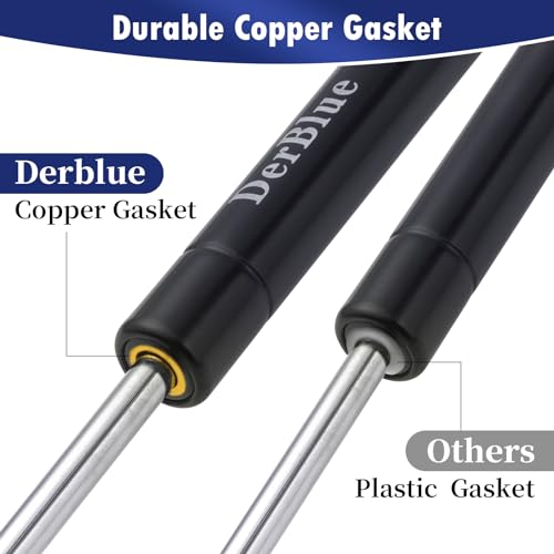 DerBlue 4-Pack 10inch 100N/25lb Gas Struts for Cabinets - Professional Cabinet Shocks and Gas Struts - color: Black