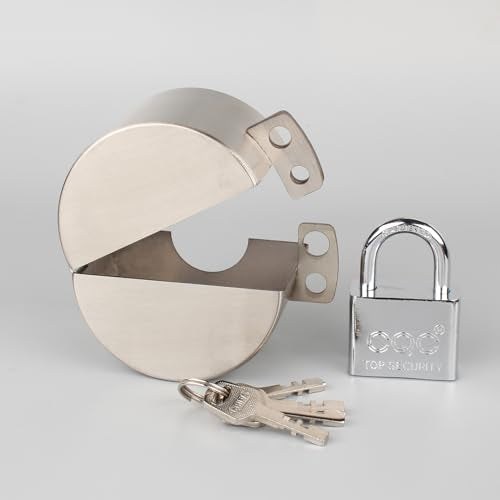 Door Knob Lockout Device with Padlock,Stainless Steel - color: Stainless Steel