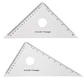 Coopay Large Triangle Ruler Set Square, 30/60 and 45/90 Degrees, Circular Hollow - size: Circular Hollow