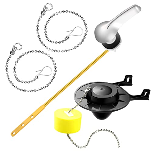 Honoson 4 Pcs 2 Inch Universal Toilet Flush Handle Replacement Kit, Black - color: Black