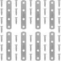 8 Pack Flat Straight Brace Brackets 4 Inch Stainless Steel Mending Plates Repair Fixing Brackets Heavy Duty Straight Repair Joining Plates with Screws - size: 8 PCS-4 inch