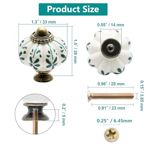 12pcs Ivory Pumpkin Knobs, Leaf Pattern Cabinet Knobs - color: Leaf, size: 12 Pieces