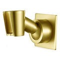 Shower Head Holder Handheld Shower Wand Holder Adjustable Shower Head Bracket Shower Wall Mount Holder, Brushed Brass/Gold Finish, Drill Free Glue Installation - color: Gold