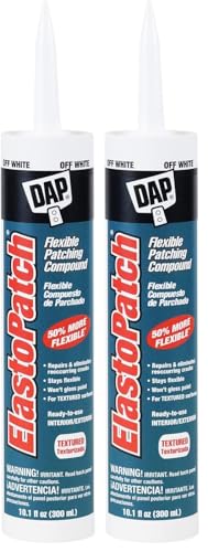 DAP 12286 Elastopatch Textured 02 10.1Oz Raw Building Material, 10.1 oz, Off- White, 10 Ounce (Pack of 2) - size: 10.1 oz (Pack of 2)